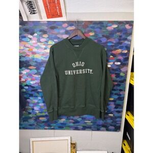 Hillflint Ohio University Sweatshirt Green  Crewneck Pullover Womens Medium